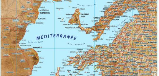 map of mediterranean