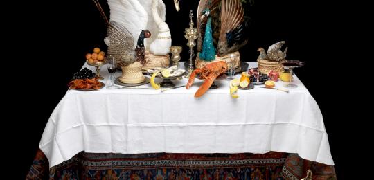 Recreation of a Baroque feasting table 1650 by Ivan Day