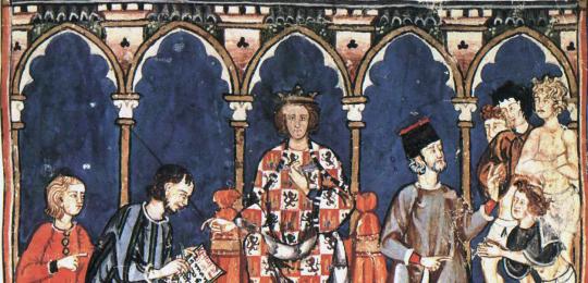 Alfonso X of Castile and his court