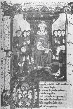 Edward IV on a throne