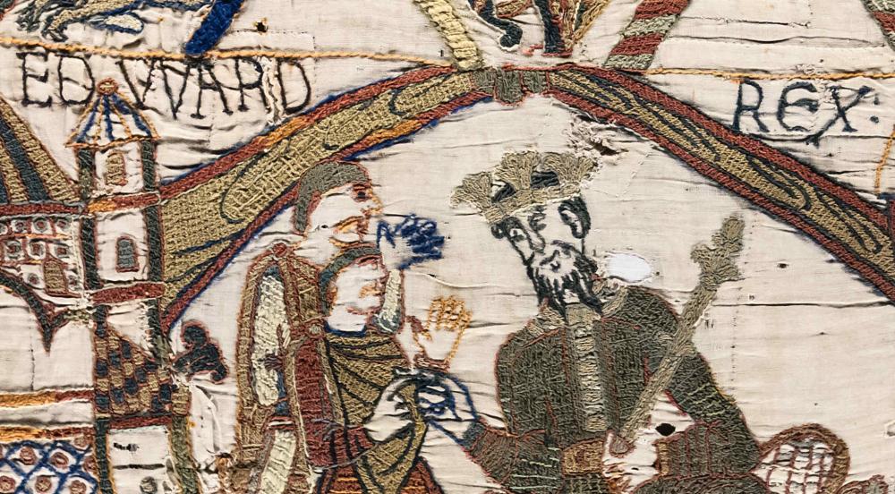 Bayeux Tapestry King Edward the Confessor and Harold Godwinson at Winchester