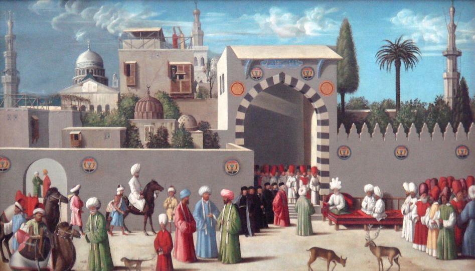 Venetian embassy to the Mamluks in Damascus in 1511, workshop of Giovanni Bellini