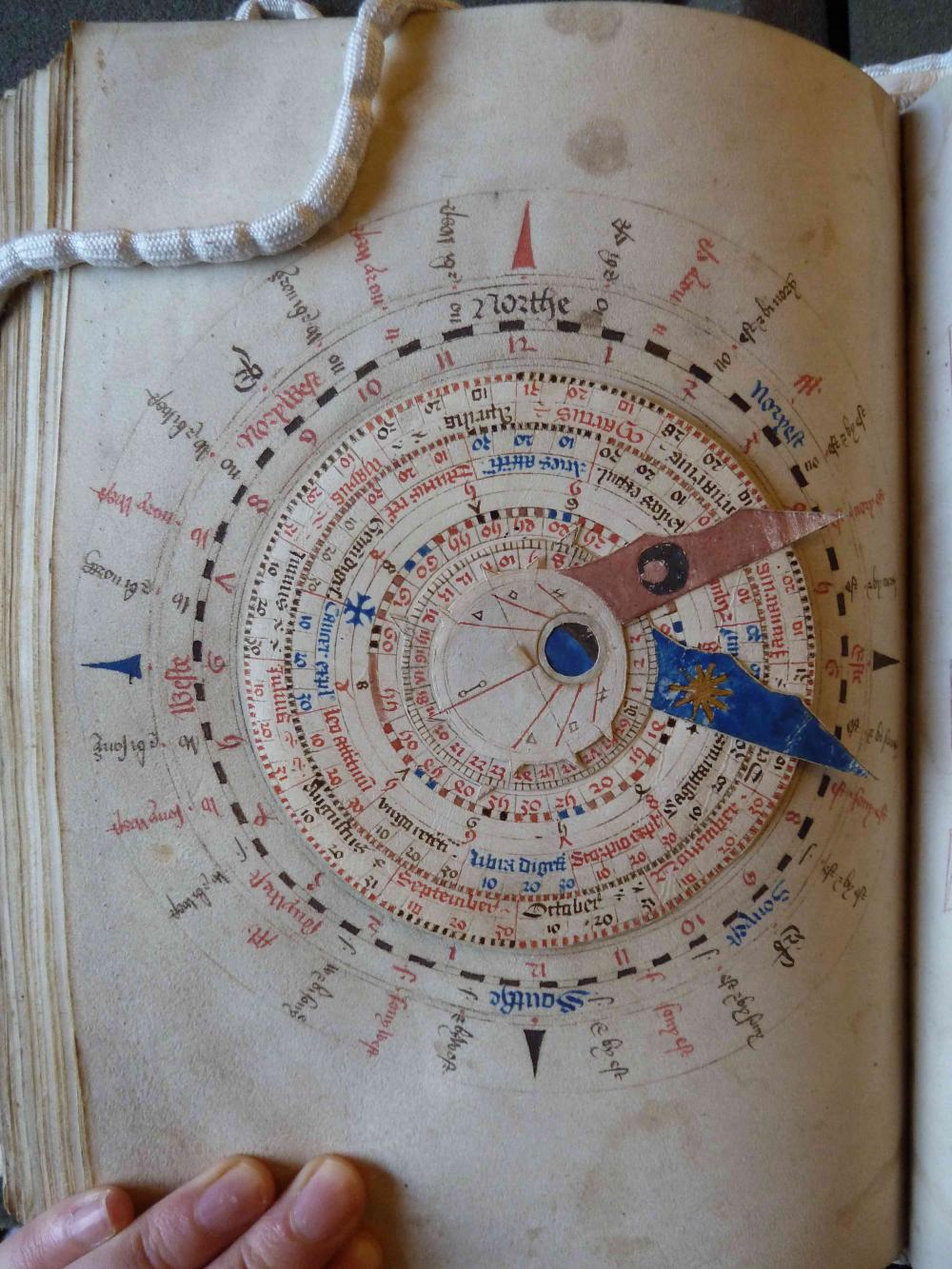 A ‘volvelle’, a paper tool for working out astrological alignments