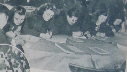 Hungary - women learning to write in 1945