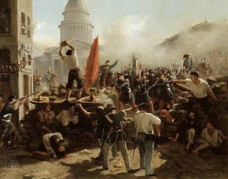 On the barricades on the Rue Soufflot, Paris, 25 June 1848
